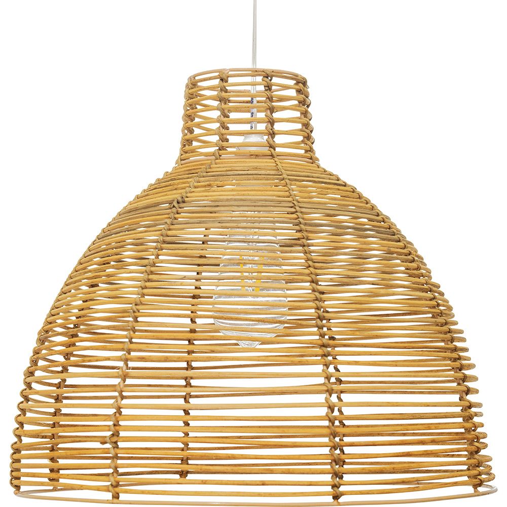 Lampe de plafond en rotin - Lampe suspendue de stile Boho Bali - Can image 8