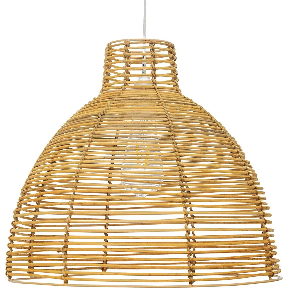 Lampe de plafond en rotin - Lampe suspendue de stile Boho Bali - Can image 8