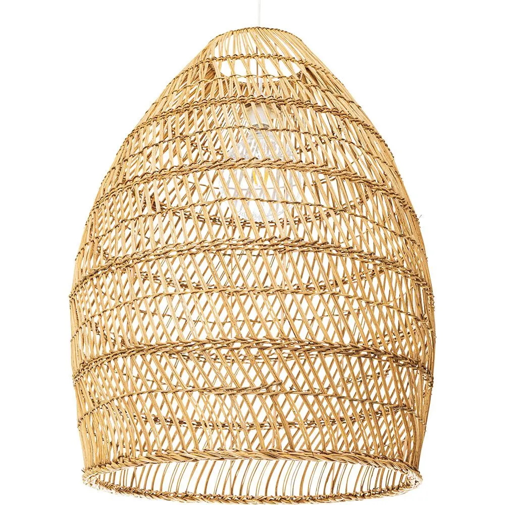Lampe de plafond en rotin - Suspension de stile Boho Bali - 50cm - Puong image 8