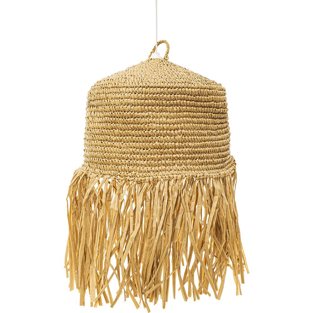 Lustre de plafond en raphia - Suspension de style Boho Bali - Lanui image 8