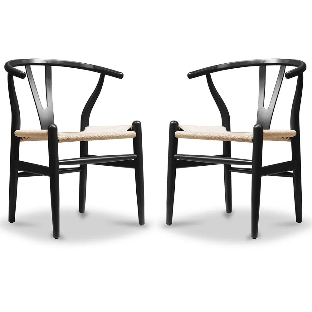 Lot de 2 chaises de salle à manger en bois - Style scandinave - Wish image 8
