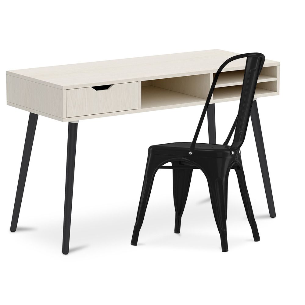 Bureau en Bois - Design Scandinave - Beckett + Chaise de Salle à Manger - Stylix image 8