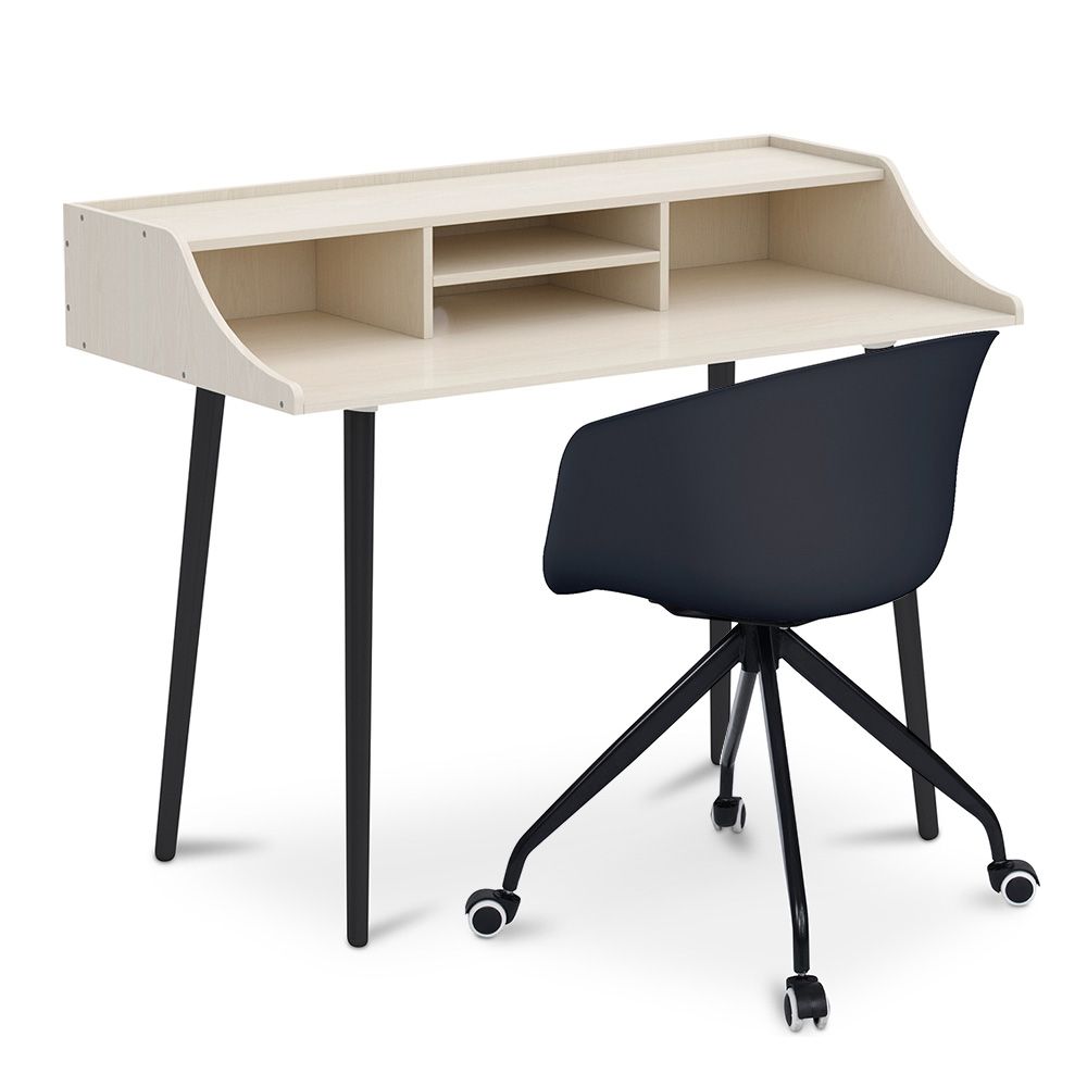 Bureau en Bois - Design Scandinave - Torkel + Chaise de Bureau Design - Joan image 8