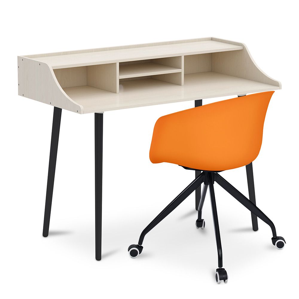 Bureau en Bois - Design Scandinave - Torkel + Chaise de Bureau Design - Joan image 8