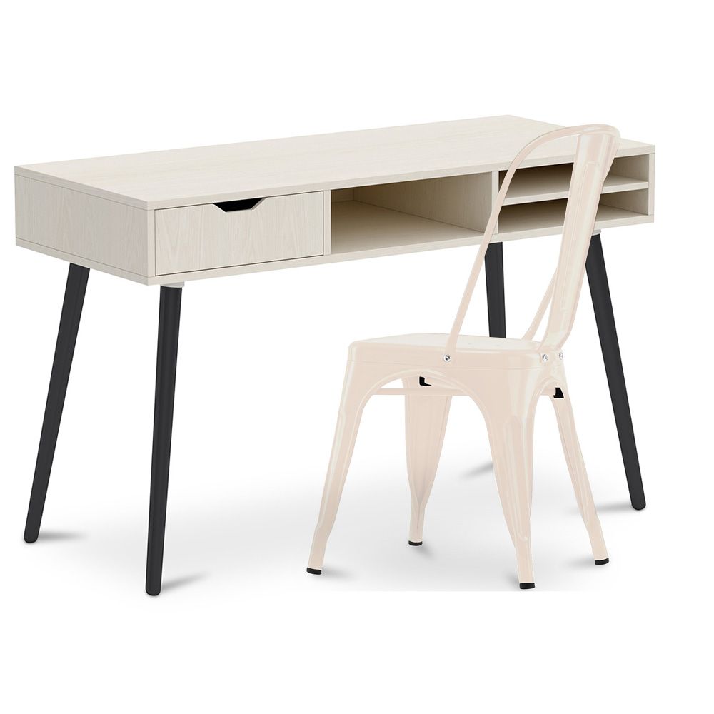 Bureau en Bois - Design Scandinave - Beckett + Chaise de Salle à Manger - Stylix image 8