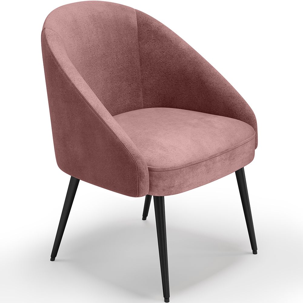 Fauteuil design - Revêtu de velours - Wasda image 8
