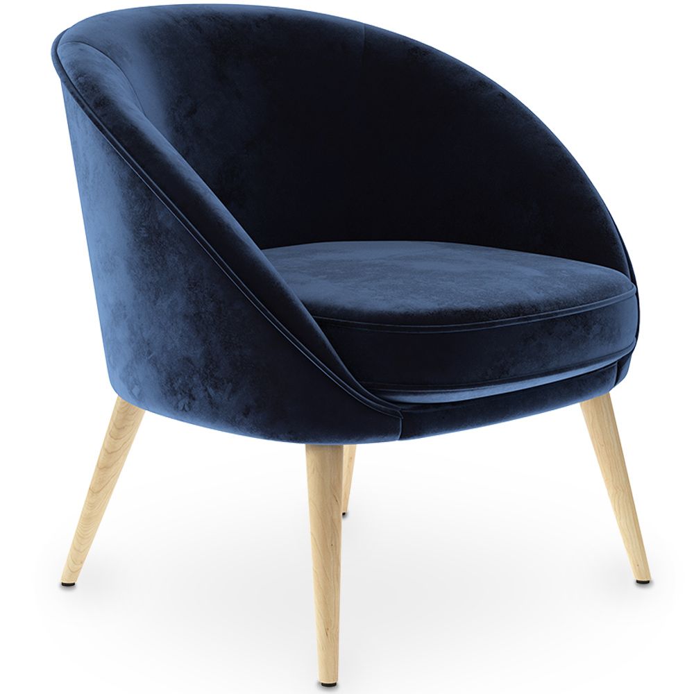 Fauteuil design - Revêtu de velours - Pimba image 8