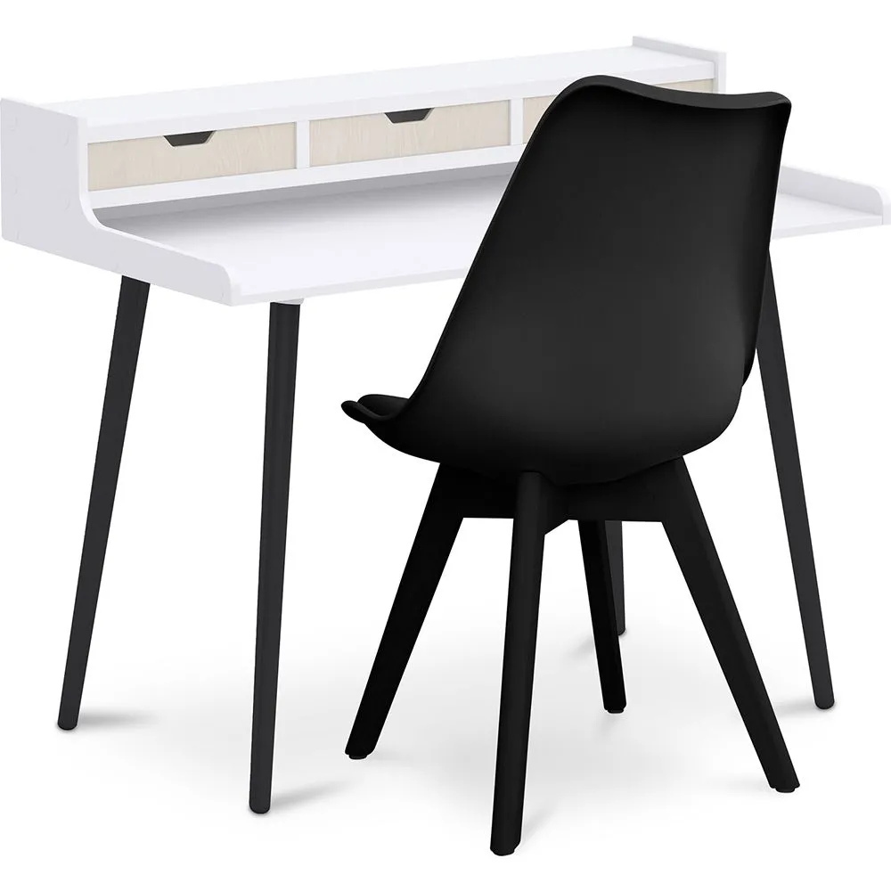 Ensemble de Bureau en Bois - Design Scandinave - Thora + Chaise de Salle à Manger - Design Scandinave - Denisse image 8