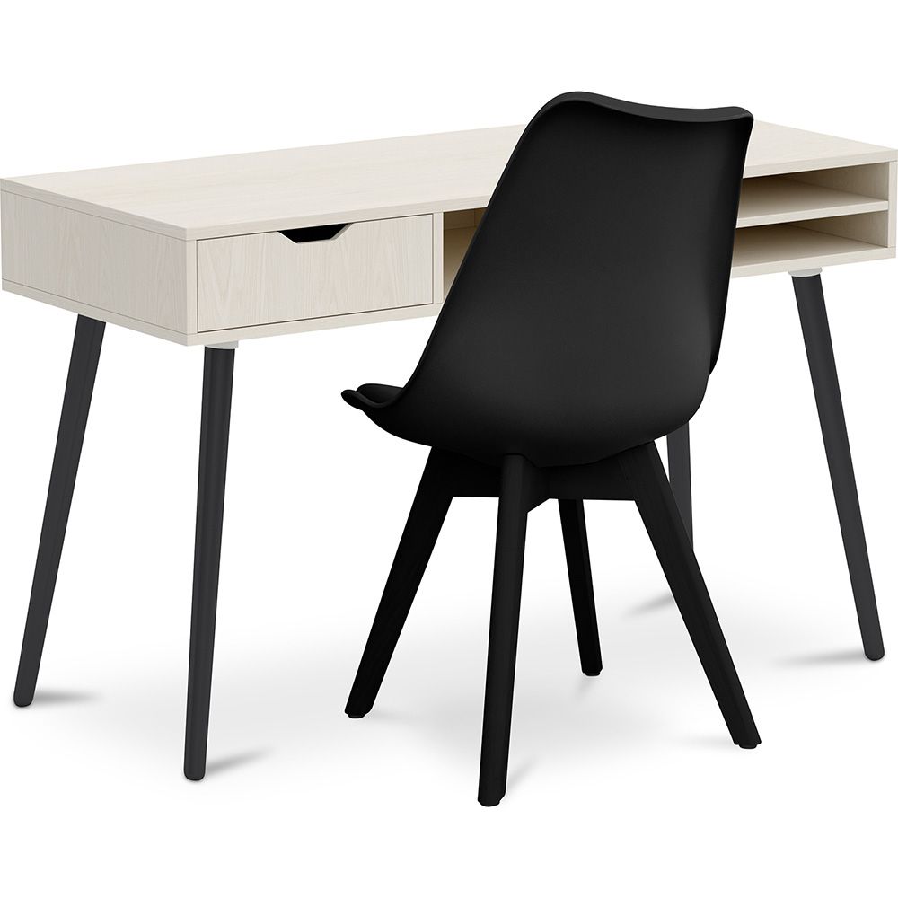 Bureau en bois Design style scandinave Beckett + Premium Chaise Denisse avec coussin de style scandinave  image 8