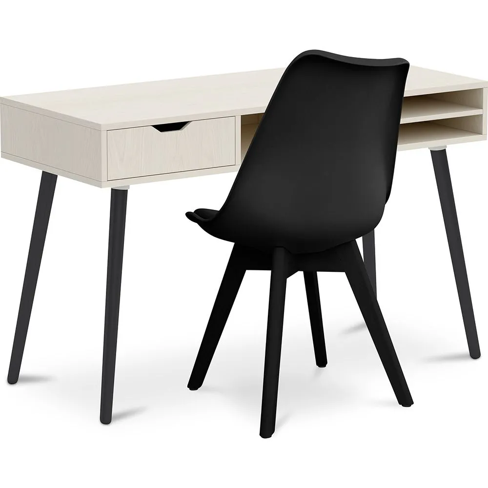 Bureau en bois Design style scandinave Beckett + Premium Chaise Denisse avec coussin de style scandinave  image 8