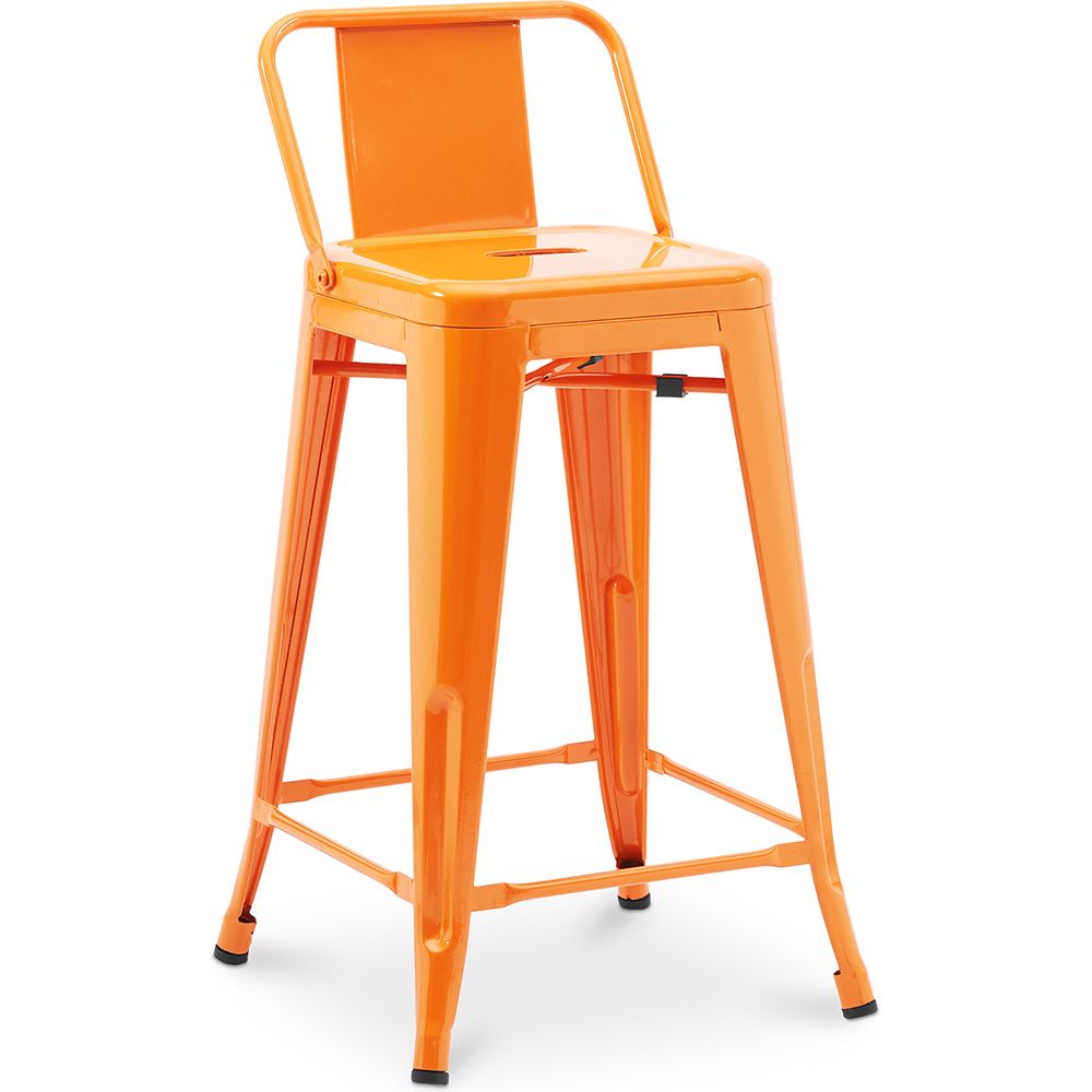 Tabouret de bar avec dossier - Design industriel - 60cm - Nouvelle édition - Stylix image 8