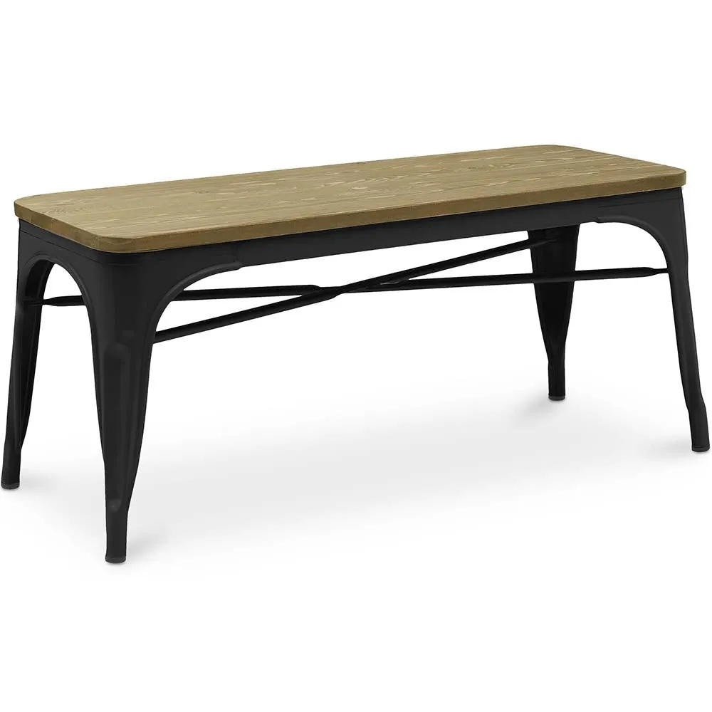 Banc - Design Industriel - Bois et Métal - Stylix image 8