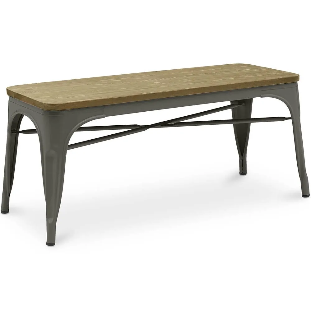 Banc - Design Industriel - Bois et Métal - Stylix image 8