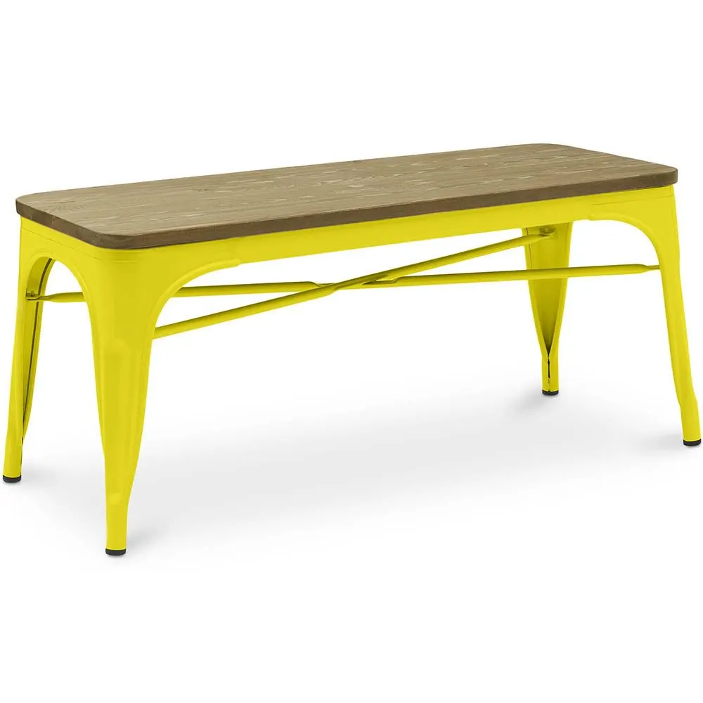 Banc - Design Industriel - Bois et Métal - Stylix image 8