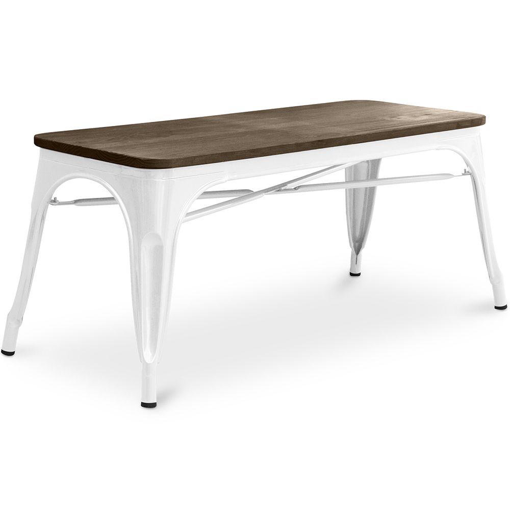 Banc Design Industriel - Bois et Métal - Stylix image 8