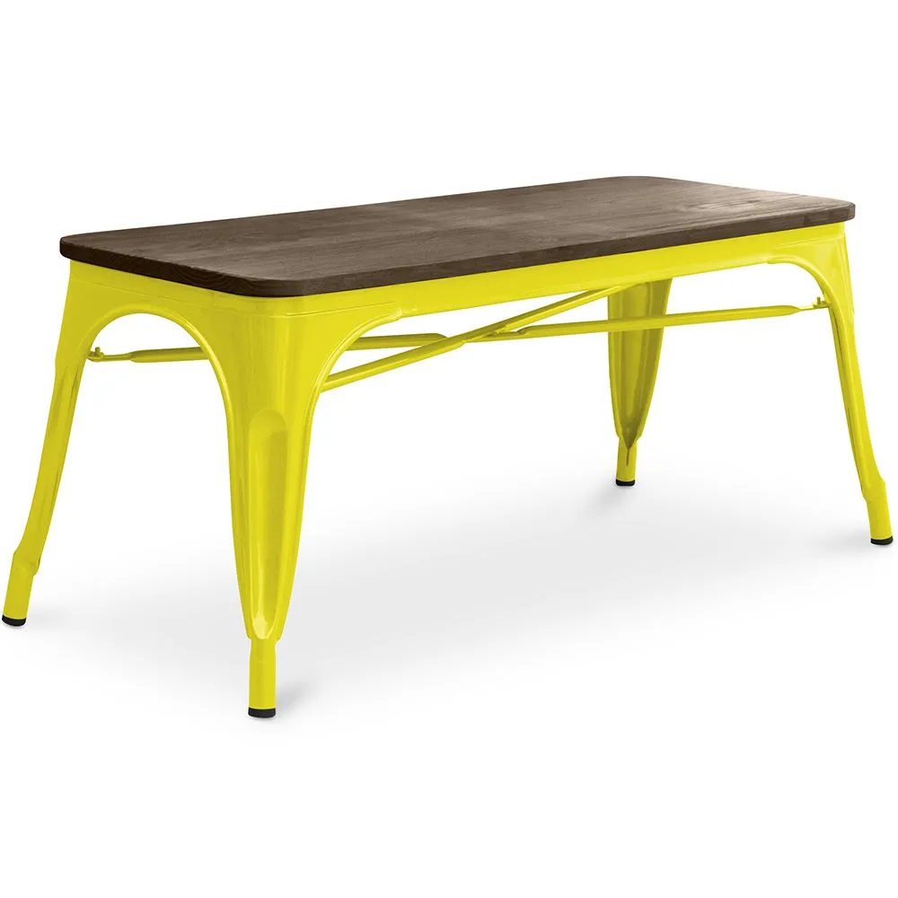 Banc Design Industriel - Bois et Métal - Stylix image 8