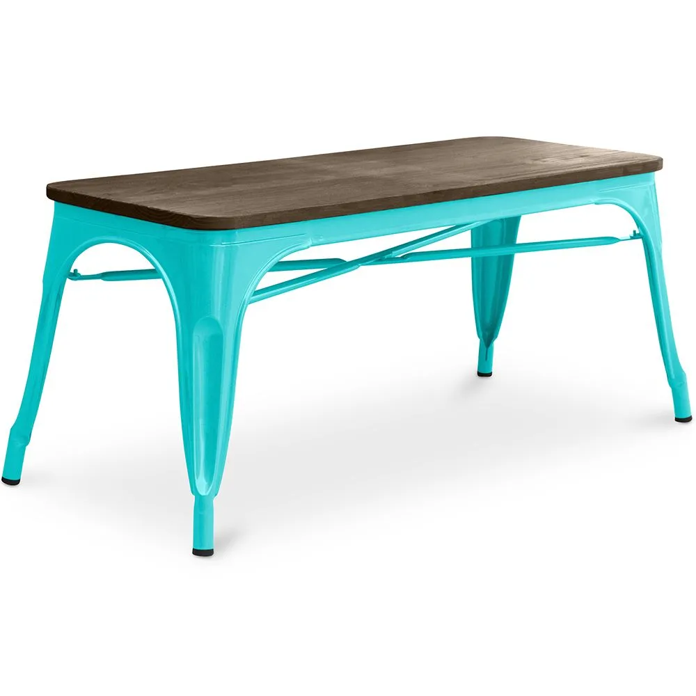 Banc Design Industriel - Bois et Métal - Stylix image 8