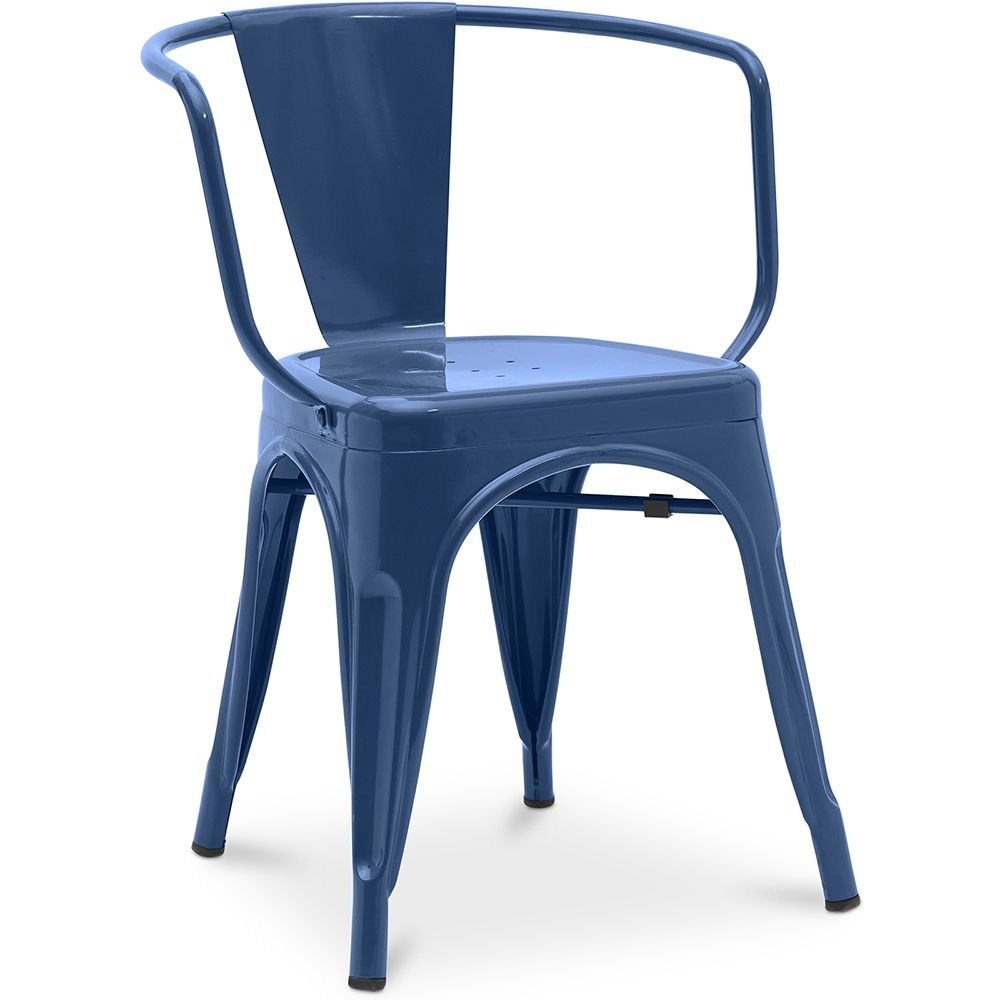 Chaise de salle à manger avec accoudoirs - Design industriel - Acier - Nouvelle édition - Stylix image 8