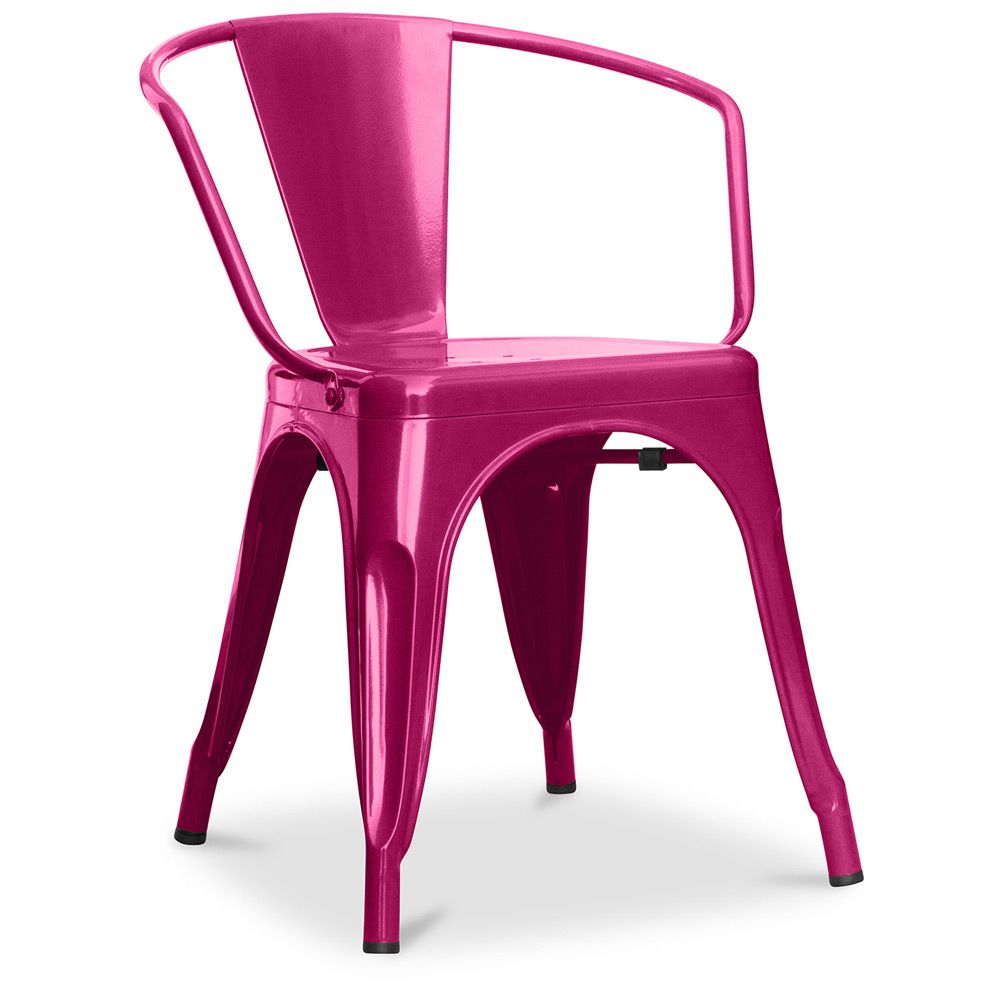 Chaise de salle à manger avec accoudoirs - Design industriel - Acier - Nouvelle édition - Stylix image 8
