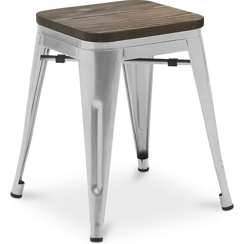 Tabouret de Bar Design Industriel - Bois & Métal - 45 cm - Nouvelle Edition - Stylix image 8