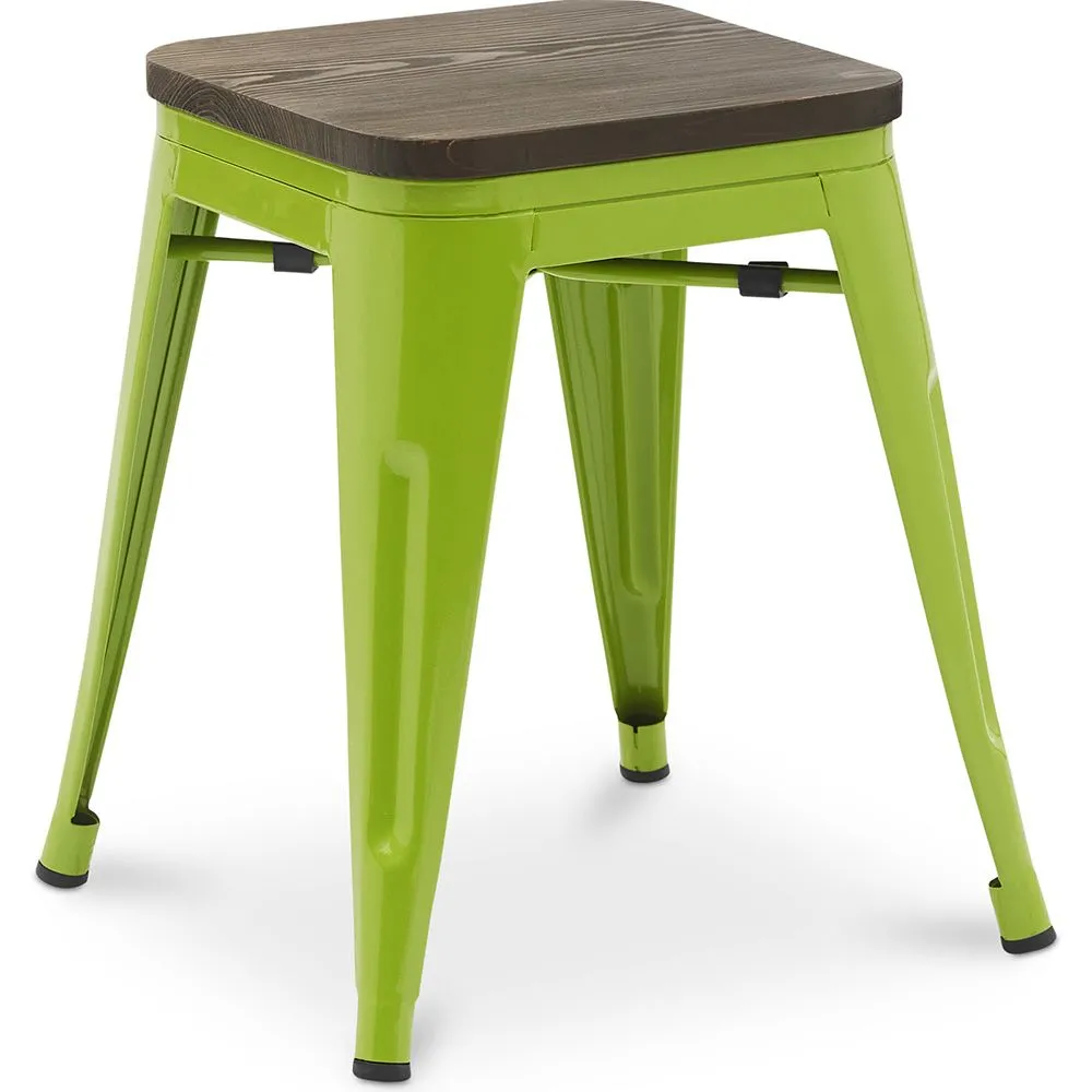 Tabouret de Bar Design Industriel - Bois & Métal - 45 cm - Nouvelle Edition - Stylix image 8