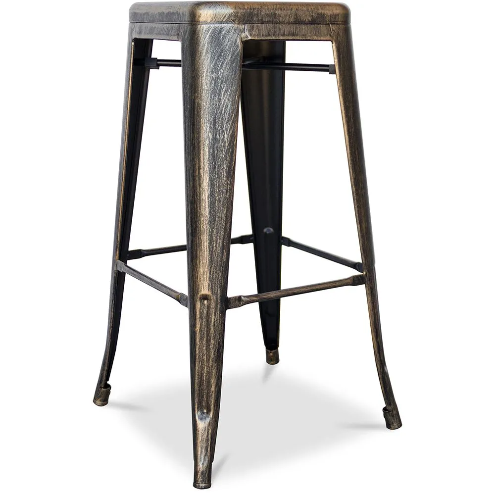 Tabouret de bar – Style industriel – Acier – 76 cm – Stylix image 8