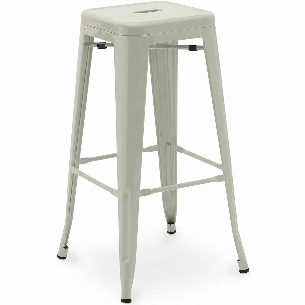 Tabouret de bar – Style industriel – Acier – 76 cm – Stylix image 8