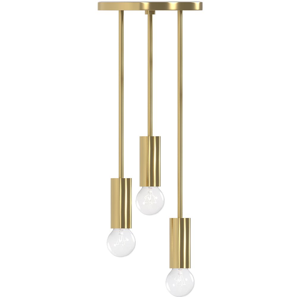 Lampe de plafond dorée - lampe suspendue à 3 bras - Troy image 8