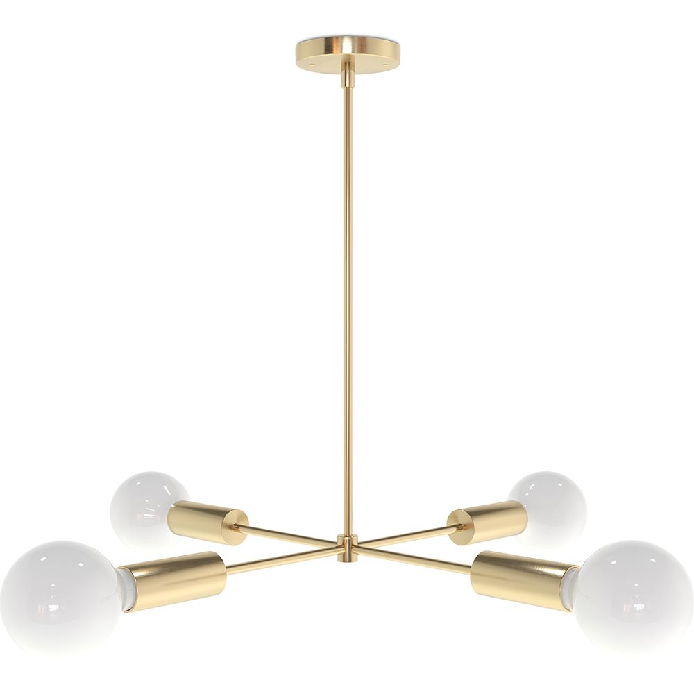 Lustre de plafond doré - Suspension design - 4 bras - Retan image 8