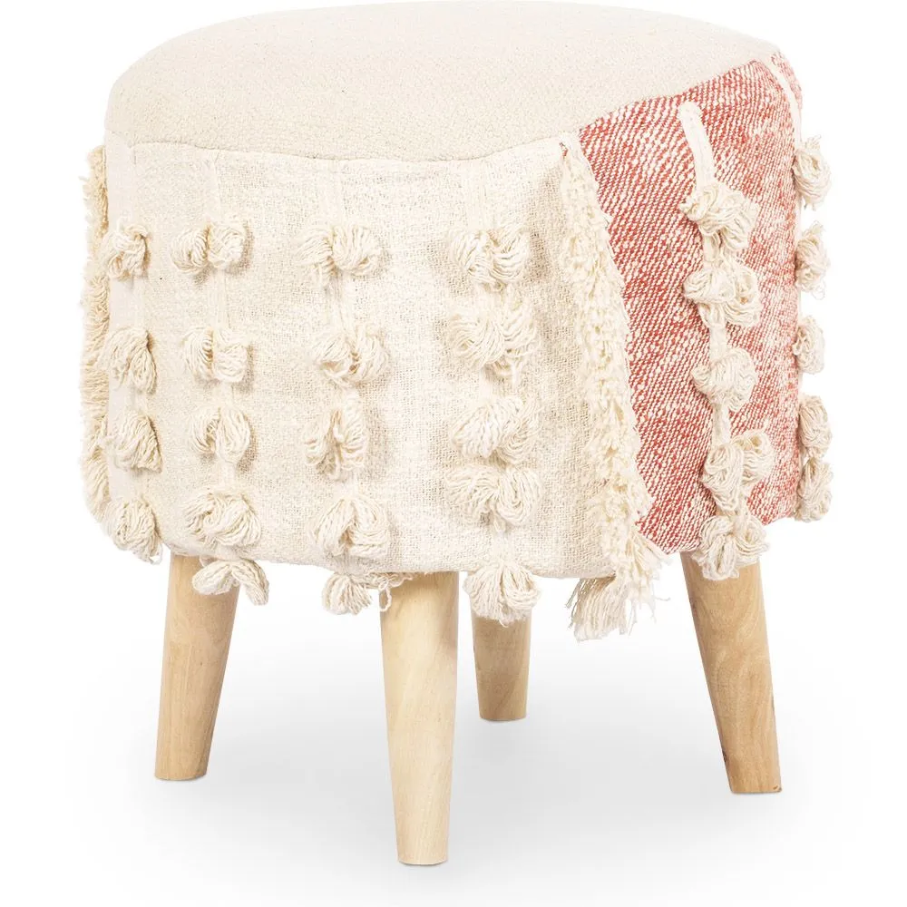 Tabouret Pouf Rond - Style Boho Bali - Batty  image 8