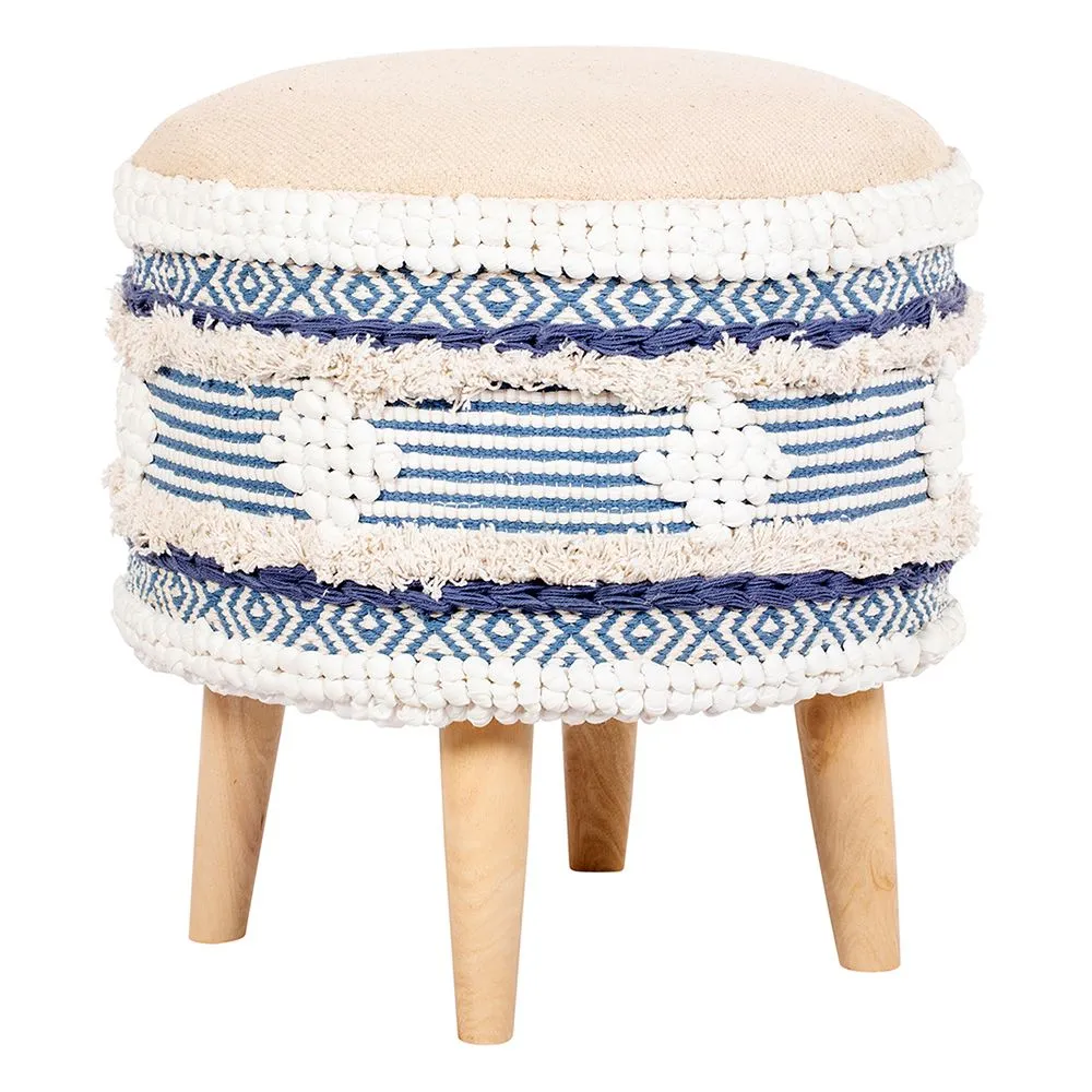 Tabouret Pouf Rond - Style Boho Bali - Josephine  image 8