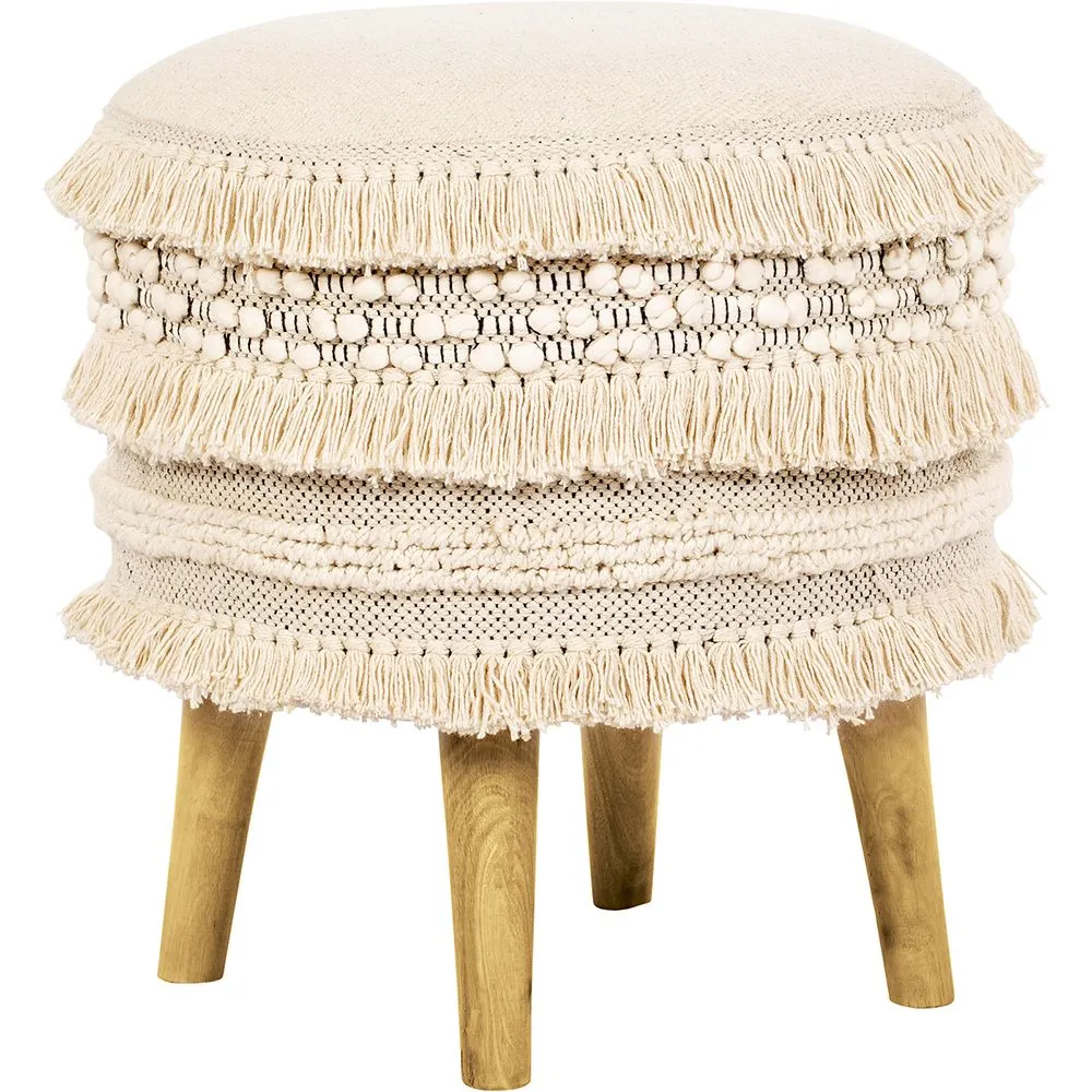 Tabouret Pouf Rond - Style Boho Bali - Jenny  image 8