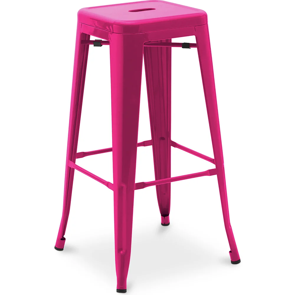 Tabouret de bar – Style industriel – Acier – 76 cm – Stylix image 8