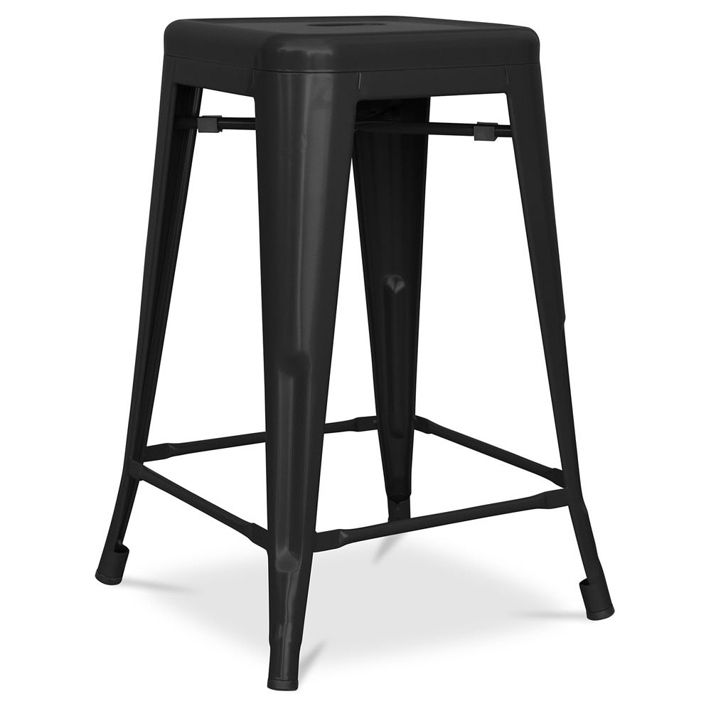 Tabouret de bar - Design industriel - Acier mat - 60cm - Nouvelle édition - Stylix image 8