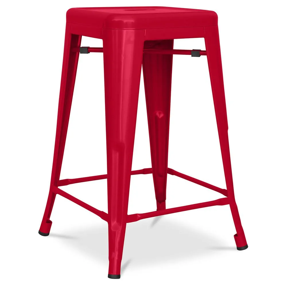 Tabouret de bar - Design industriel - Acier mat - 60cm - Nouvelle édition - Stylix image 8