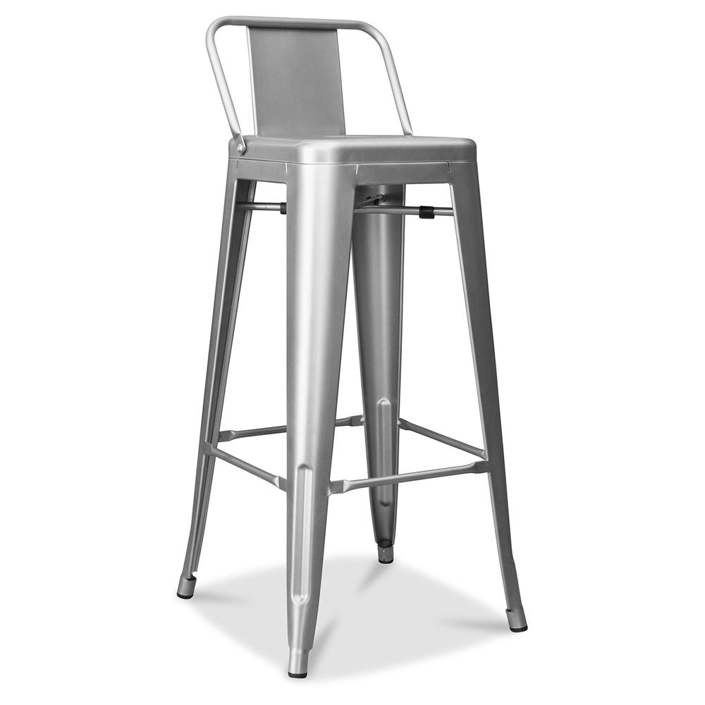Tabouret de bar avec dossier - Design industriel - 76cm - Nouvelle édition - Stylix image 8