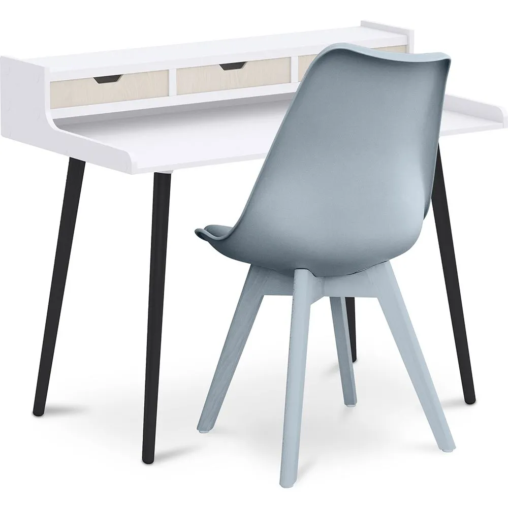 Ensemble de Bureau en Bois - Design Scandinave - Thora + Chaise de Salle à Manger - Design Scandinave - Denisse image 8