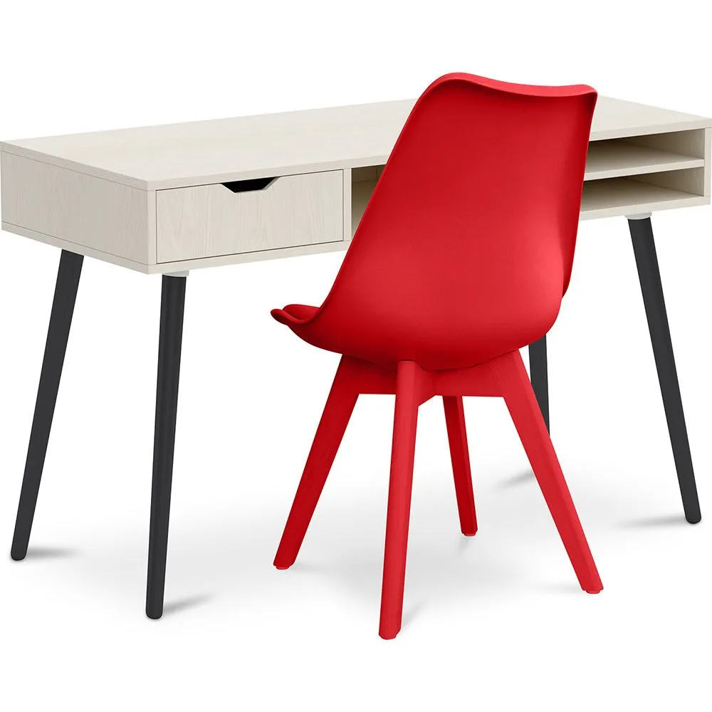 Bureau en bois Design style scandinave Beckett + Premium Chaise Denisse avec coussin de style scandinave  image 8