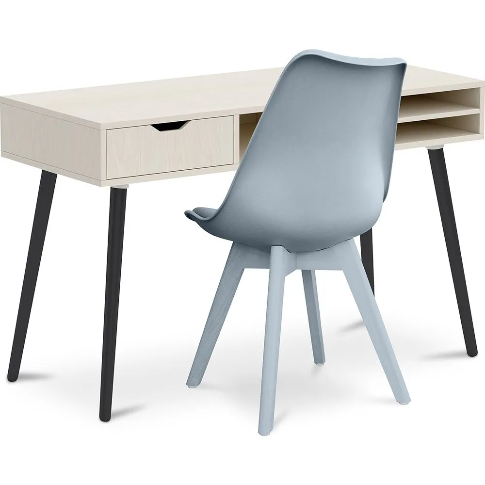 Bureau en bois Design style scandinave Beckett + Premium Chaise Denisse avec coussin de style scandinave  image 8