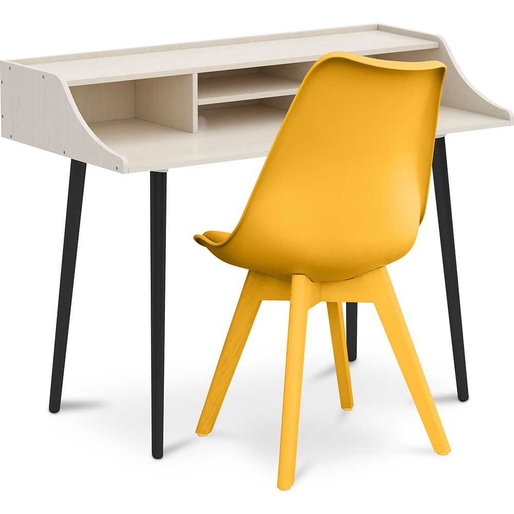 Ensemble de Bureau en Bois - Design Scandinave - Torkel + Chaise de Salle à Manger - Design Scandinave - Denisse image 8