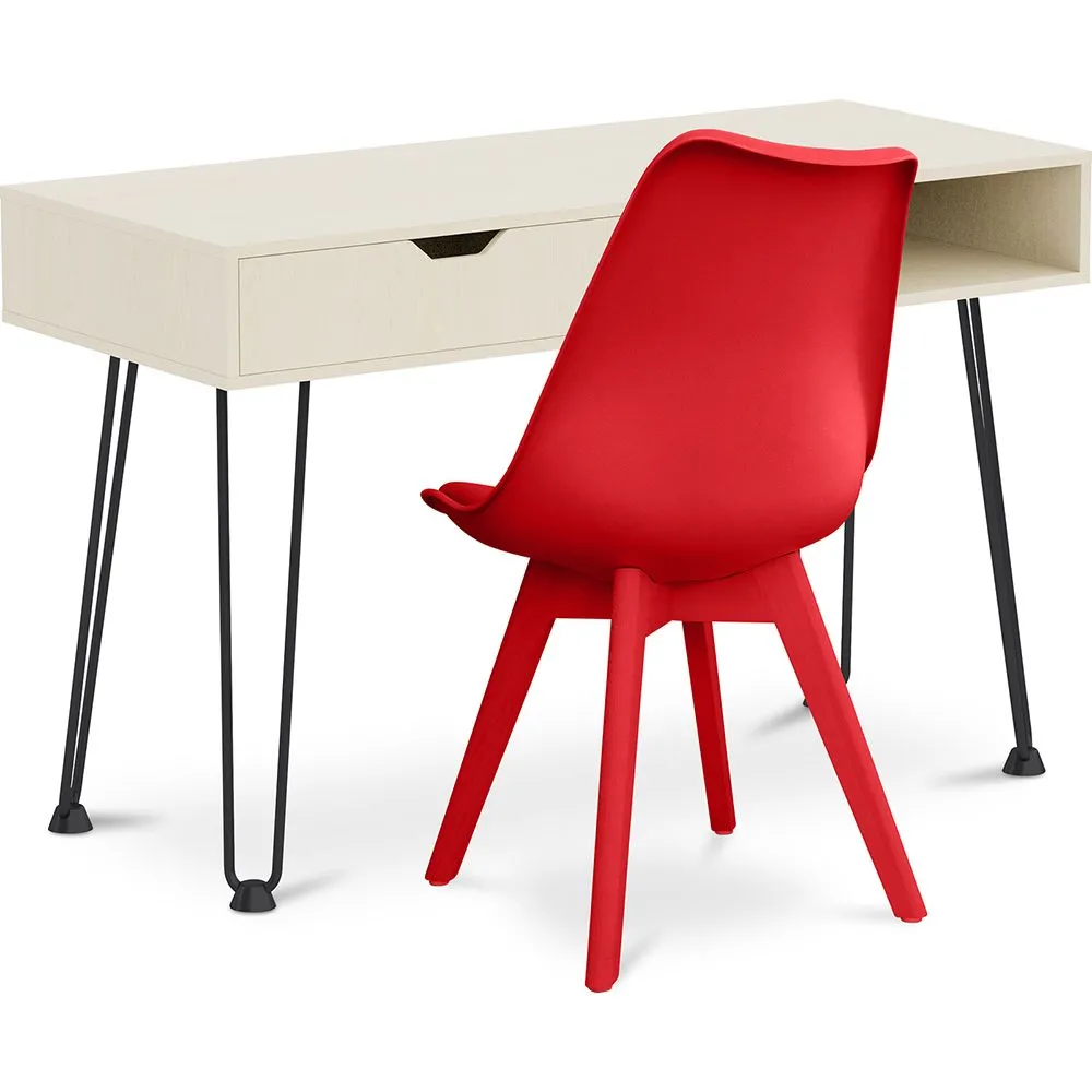 Ensemble de Bureau en Bois - Design Scandinave - Andor + Chaise de Salle à Manger - Design Scandinave - Denisse image 8