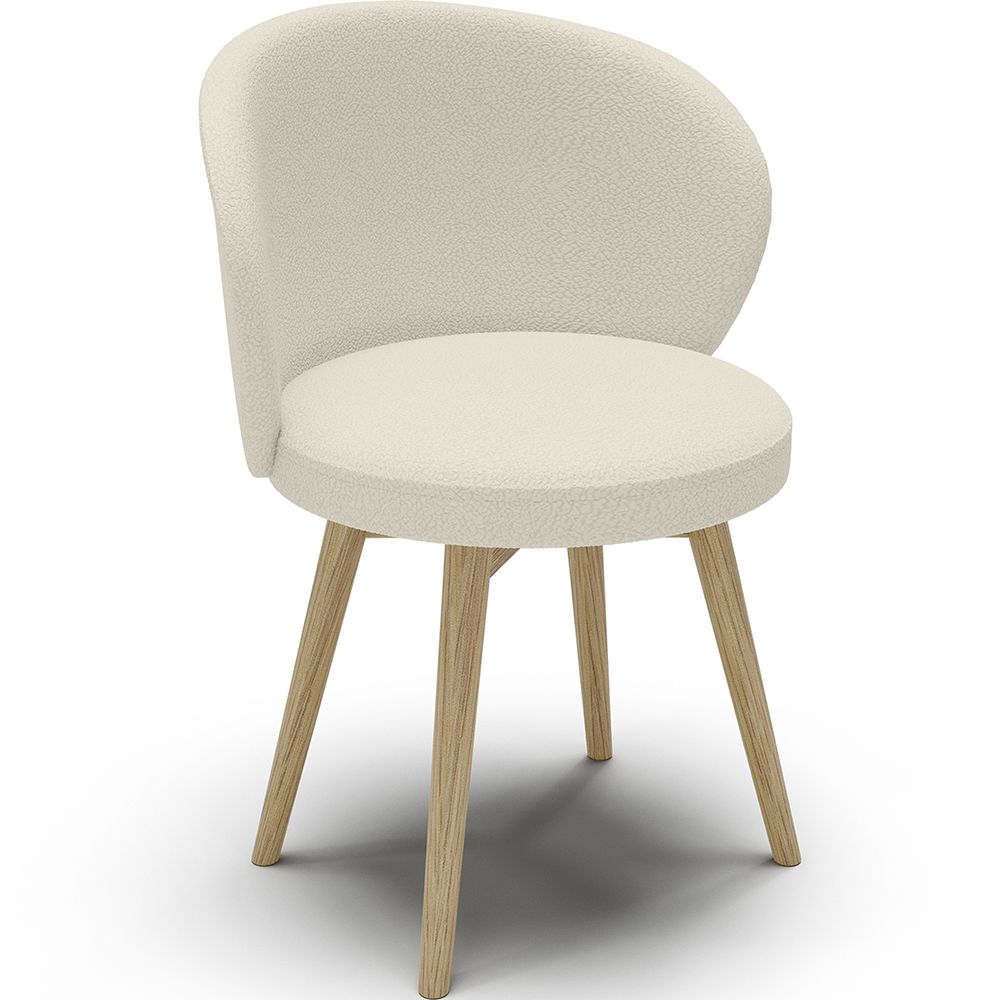 Fauteuil En Bouclette Fausse Fourrure Tapissée - Boucles Blanches - Yuna image 8