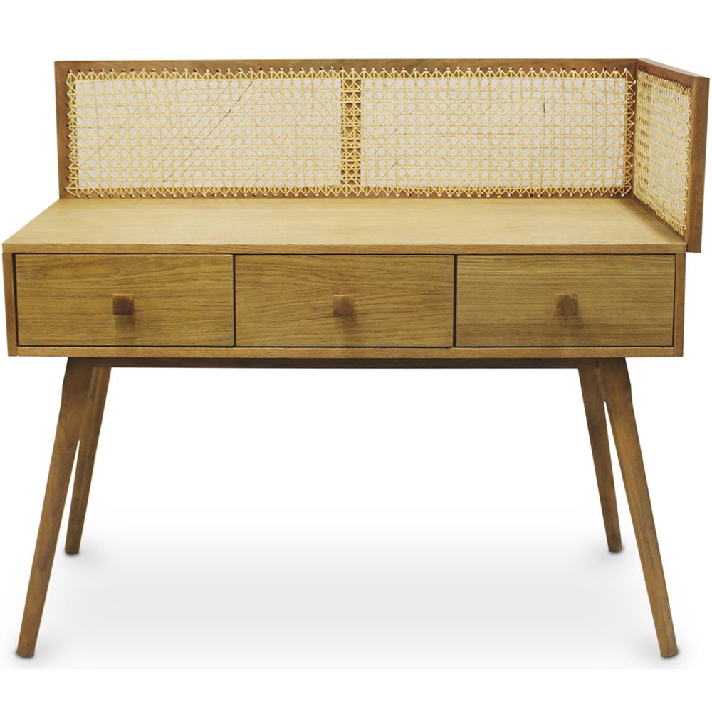 Bureau style Cannage Design en bois naturel - Oka image 8
