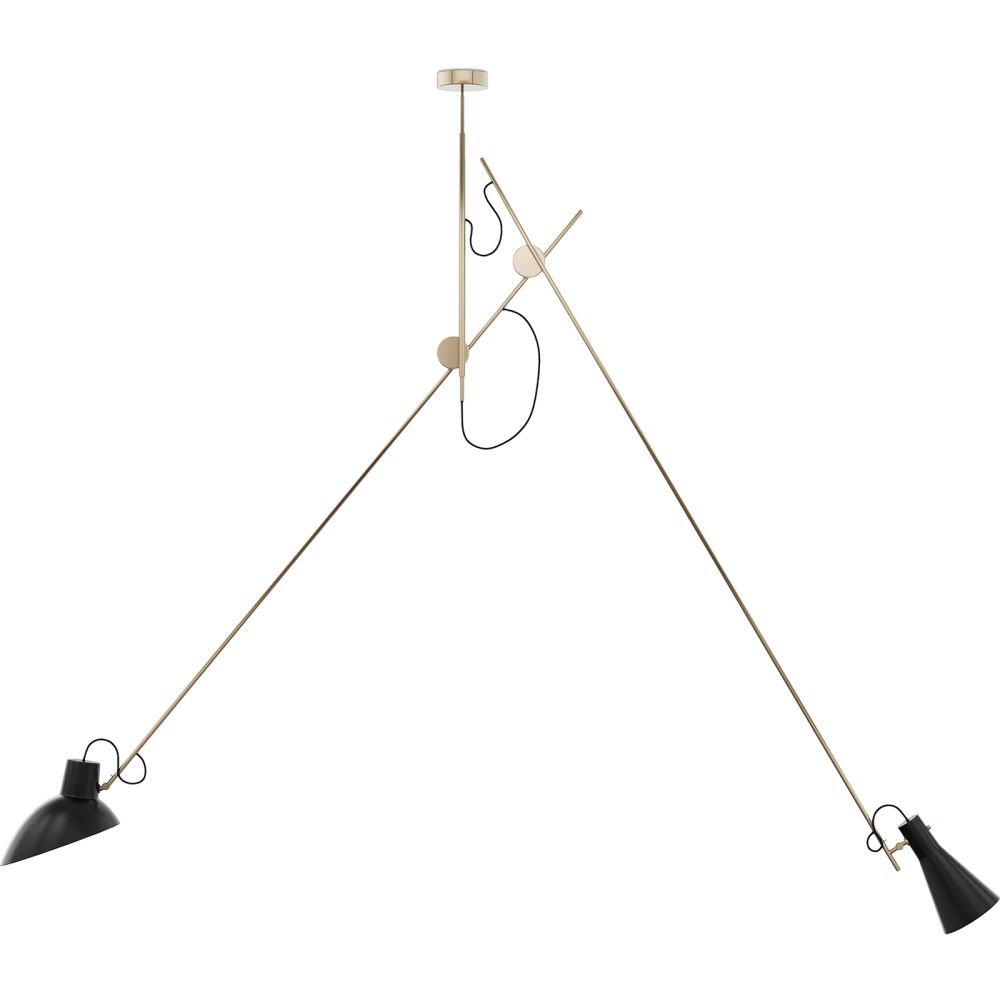 Lampe de plafond à bras articulés - Lampe suspendue - 2 bras - Pats image 8