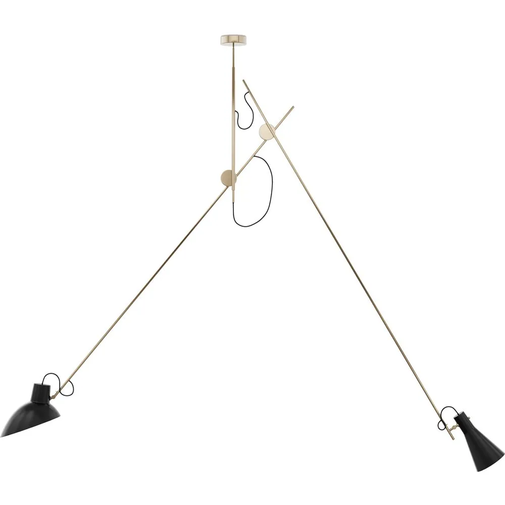 Lampe de plafond à bras articulés - Lampe suspendue - 2 bras - Pats image 8