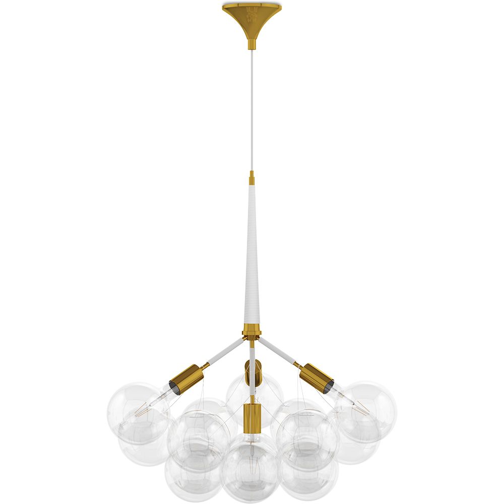Lustre de plafond en boules de verre - Suspension design - 12 globes - Glaub image 8