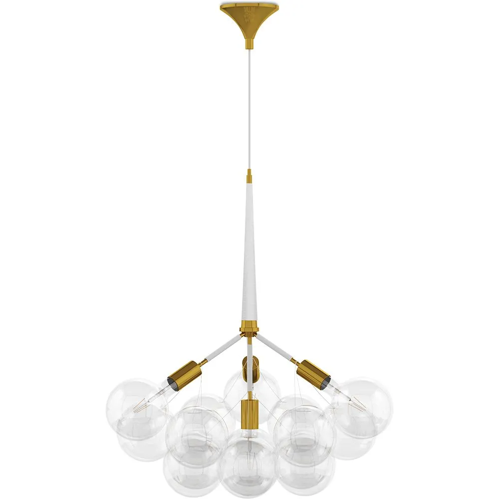 Lustre de plafond en boules de verre - Suspension design - 12 globes - Glaub image 8