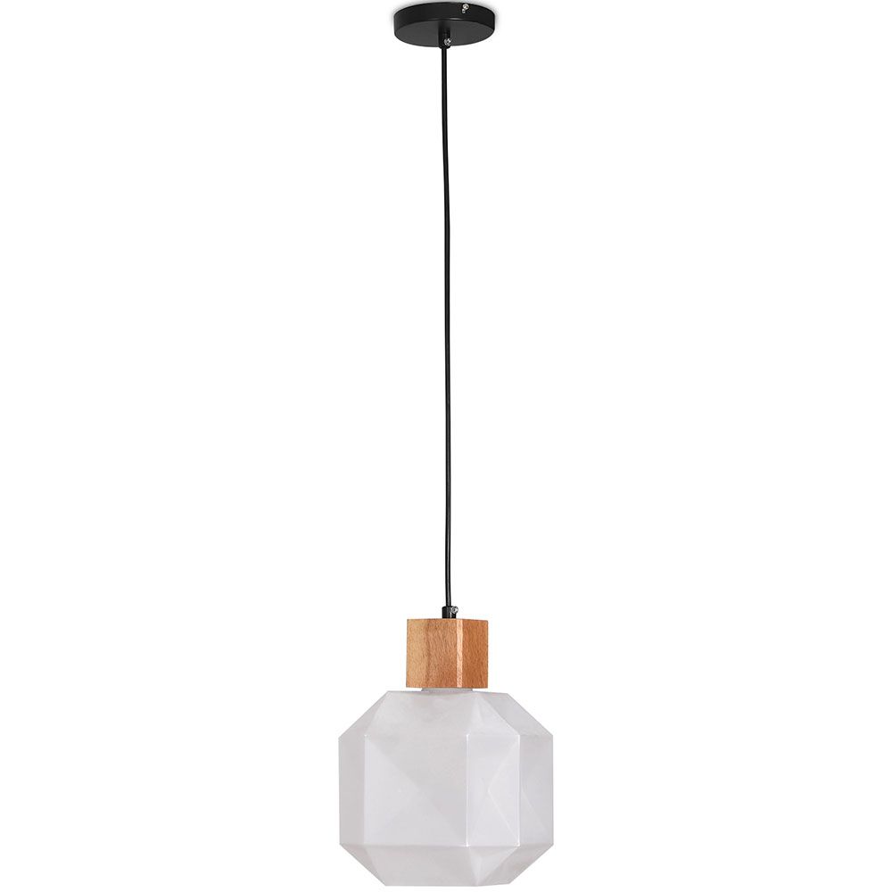 Lampe de plafond en bois et verre - Lampe suspendue design - Bumba image 8