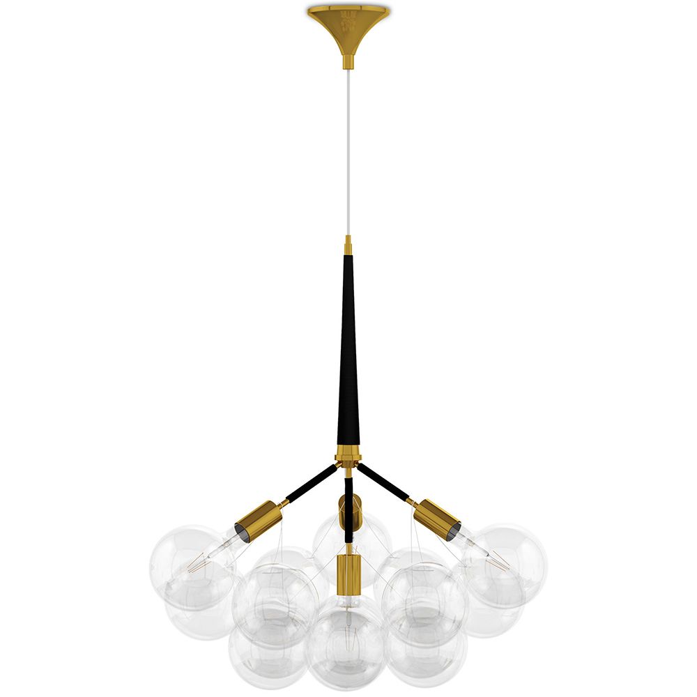 Lustre de plafond en boules de verre - Suspension design - 12 globes - Glaub image 8