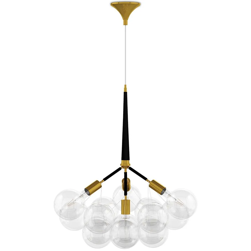 Lustre de plafond en boules de verre - Suspension design - 12 globes - Glaub image 8